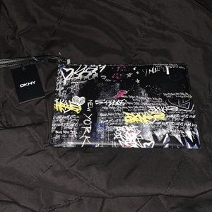 Dkny graffiti wristlet